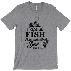 I Rescue Fish From Water And Beer From Bottles Men's T-Shirt