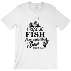I Rescue Fish From Water And Beer From Bottles Men's T-Shirt