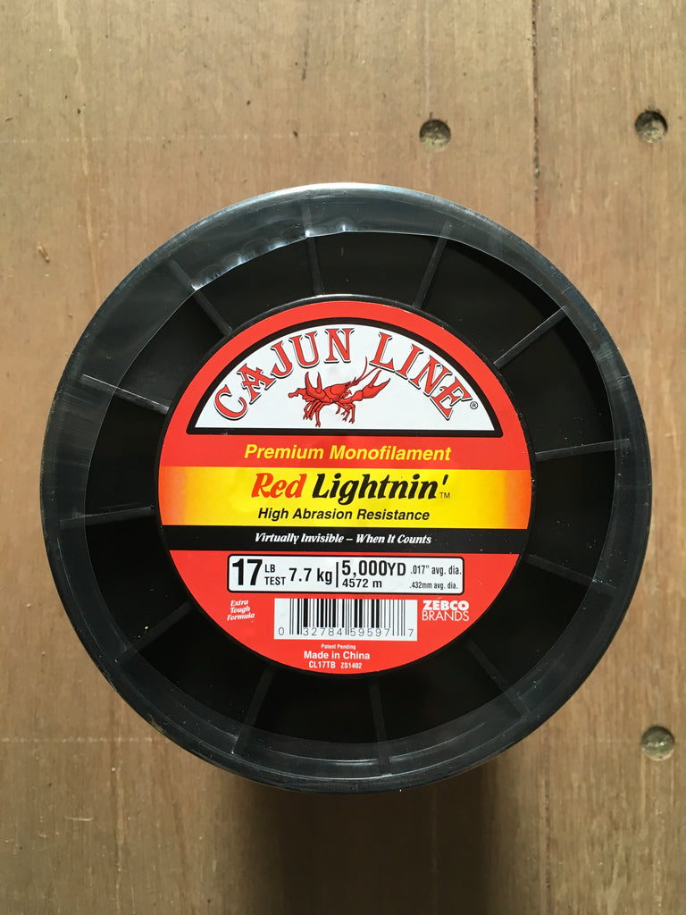 6lb red mono fishing line Cajun Red Lightnin' Monofilament Line – The Fishing Shop