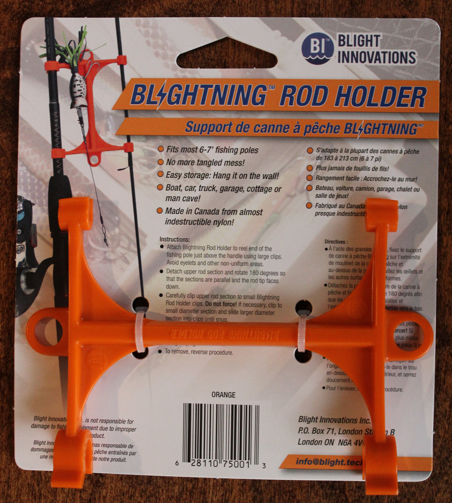 detach a fishing pole Blightning Rod Holder 010201 MH (Medium Heavy), Orange, Nylon – The Fishing Shop