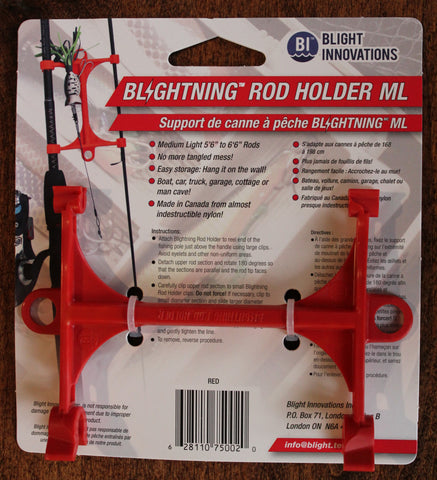 Blightning Rod Holder 020301 ML (Medium Light), Red, Nylon